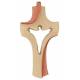 Houtsnijwerk Kruis Van Passie 12 cm Gekleurd hout 
