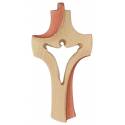 Houtsnijwerk Kruis Van Passie 12 cm Gekleurd hout 