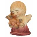 Ange avec ours en peluche - 4 cm couleur
