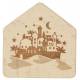 Nativité en bois scuplté dans une boîte de 08cm Naturel
