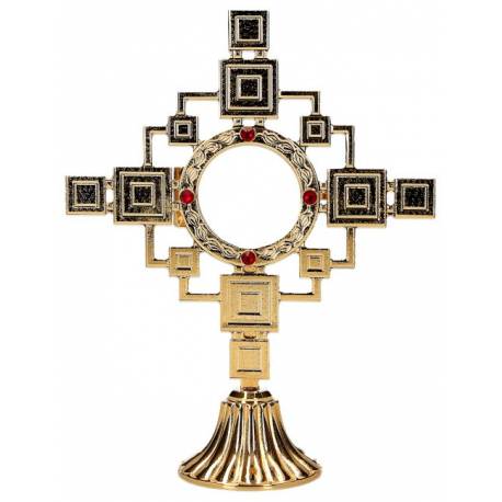 Ostensoir doré - H 15 cm - pour hostie de 35 mm