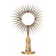 Ostensoir doré - H 27 cm - pour hostie de 70 mm
