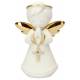Engel wit en goud met kruis 10 cm 