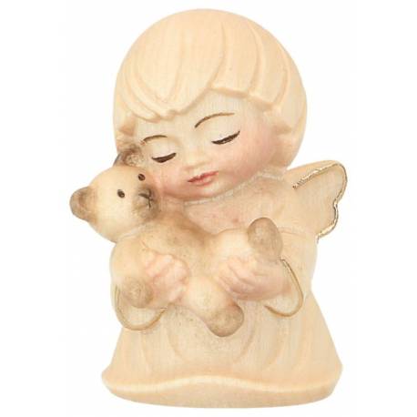 Ange avec ours en peluche - 7 cm Alabaster