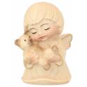 Ange avec ours en peluche - 7 cm Alabaster