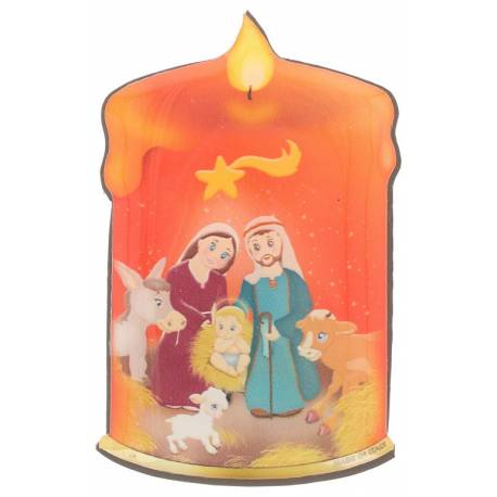 Magneetplaatje - Kersttafereel 