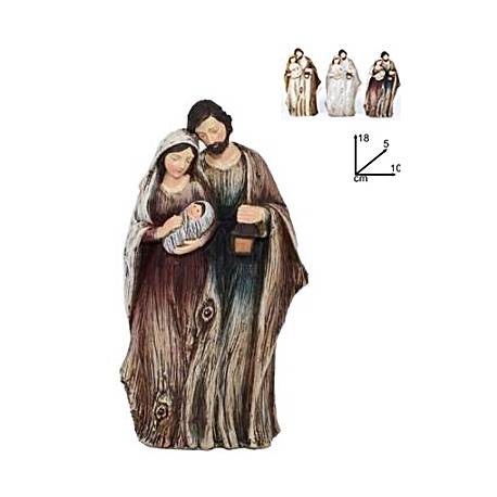 Nativité de 18 cm - imitation bois patiné