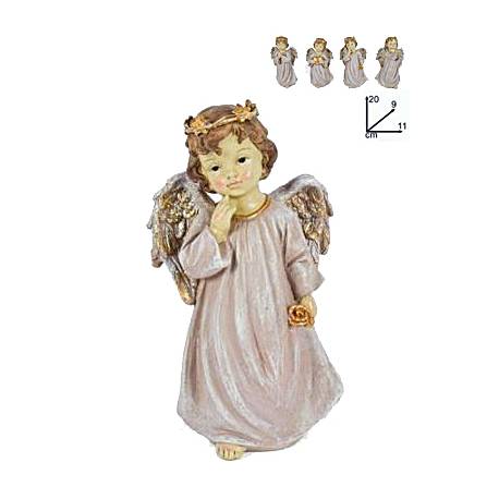 Ange avec lumière - 20 cm - 4 modèles