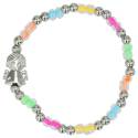 Bracelet sur élastique multicolore + ange