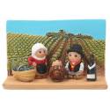 Crèche de Noël en terre cuite - "Crèche du monde" Bourgogne