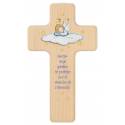 Croix Murale 15 x 8.5 cm Que ton ange gardien ... - Bleu