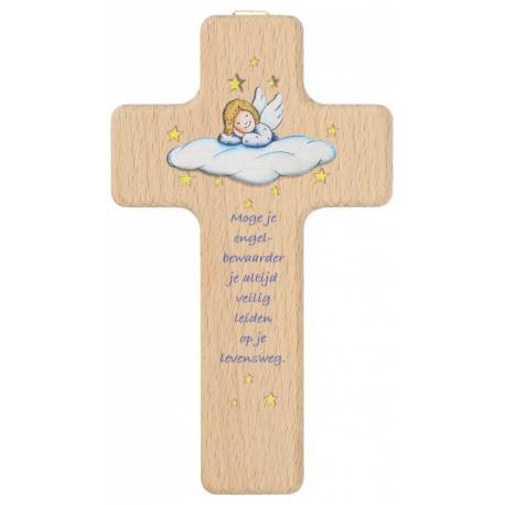 Croix Murale Moge je engelbewaarder 15 x 8.5 cm - NL