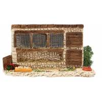 Décor pour santons de Provence Lapinière 15 x 8 cm