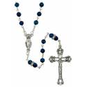Chapelet Semi-cristal bleu foncé