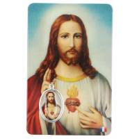 Carte-Méd-Prière - Sacré Coeur / Notre Père - FR