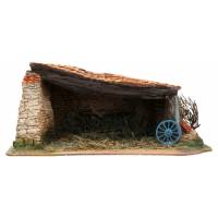 Décor pour santons de Provence - étable - 38 x 26 x H 17 cm