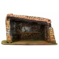 Décor pour santons de Provence - Etable toit ouvert - 26 x 16 x H 14 cm