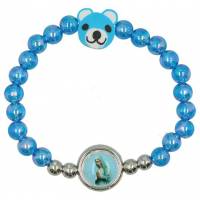 Armband op elastiek blauw 