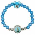Armband op elastiek blauw 