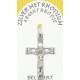 Croix Argent Rhodié - 36 X 21 mm