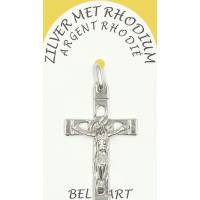 Croix Argent Rhodié - 36 X 21 mm