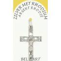 Croix Argent Rhodié - 36 X 21 mm