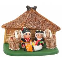 Crèche de Noël en terre cuite - "Crèche du monde" Thailande