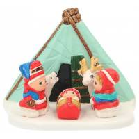 Crèche de Noël en terre cuite - "Crèche du monde" Finlande