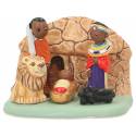 Crèche de Noël en terre cuite - "Crèche du monde" Masai