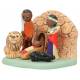 Crèche de Noël en terre cuite - "Crèche du monde" Masai