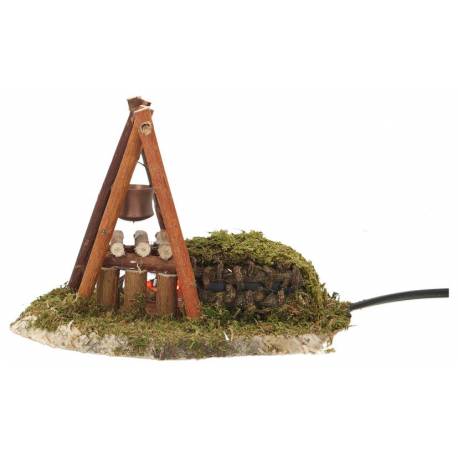 Accessoire crèche feu de camp 15 X10 X H10 cm pour transfo