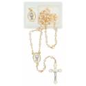 Chapelet Blanc + médaille / Communion + boîte