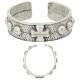 Bague-Dizainier Diam ajustable 15 mm Largeur 5 mm Métal Argenté