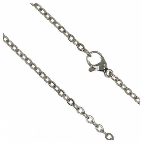 Ketting 60 cm + Karabijnhaak - roestvrij staal 