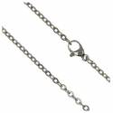 Ketting 60 cm + Karabijnhaak - roestvrij staal 