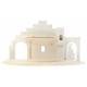 Cabane moderne en bois blanc (75 x 43 x 35cm) pour personnages de 15 cm