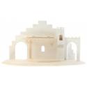 Cabane moderne en bois blanc (75 x 43 x 35cm) pour personnages de 15 cm