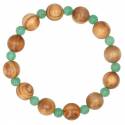 Bracelet sur élastique Aventurine / Olivier 12 mm