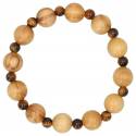 Bracelet sur élastique Oeil de tigre / Olivier 12 mm