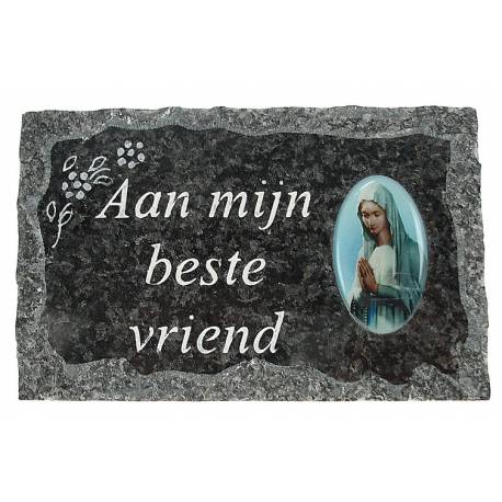 Grafplaat 9X14cm Aan mijn beste vriend 