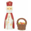 Saint Nicolas et son panier de pommes 10 cm