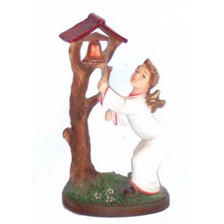 Statue 20 Cm Ange + Chapelle Blanc