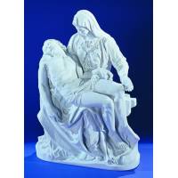 Pieta - 43.5 cm - "marmer" wit 