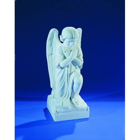 Ange - 55 cm - "Marbre" Blanc