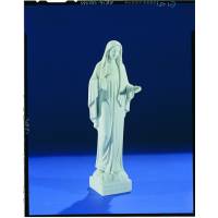 N.D. de Medjugorje - 31 cm - "Marbre" Blanc