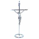 Kruis op voet - 20 cm - Metaal Vernikkeld 