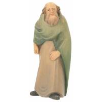 Houtsnijwerk Herder/herderin voor kerstfiguren van 17 cm / Gekleurd 