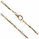 Ketting 50 cm + Karabijnhaak - Met. Verguld 