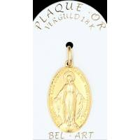 Médaille plaqué-or - Miraculeuse - 27 mm