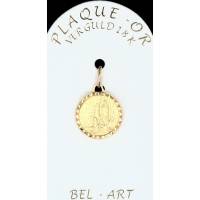 Médaille plaqué-or - Lourdes Appar. - 14 mm